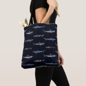 Tote Bag Motif d'invasion de requins (De près)