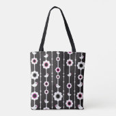 Tote Bag motif d'oiseau et de fleurs (Dos)