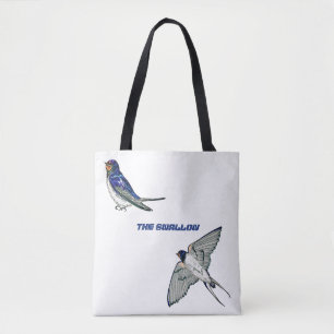 Tote Bag Motif d'oiseaux hirondelles