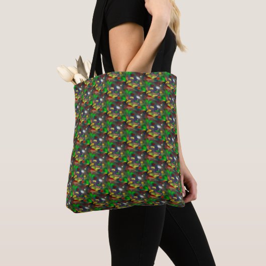 Tote Bag Motif d'opale noire moderne (De près)