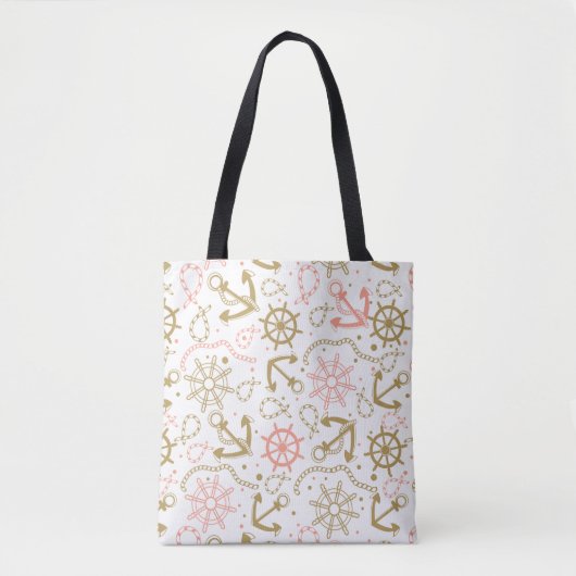 Tote Bag Motif d'or d'Ancre (Devant)