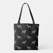 Tote Bag Motif doux de silhouettes de Fox Terrier (Dos)