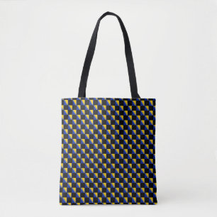 Tote Bag motif du drapeau À damiers Bosnie-Herzégovine