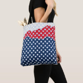 Tote Bag Motif du drapeau américain Red White & Blue Stars (De près)