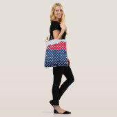 Tote Bag Motif du drapeau américain Red White & Blue Stars (Sur le modèle)