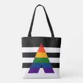 Tote Bag Motif du drapeau de la LGBT Ally Pride (Dos)
