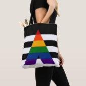 Tote Bag Motif du drapeau de la LGBT Ally Pride (De près)