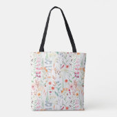 Tote Bag Motif du jardin de fleurs Pastel (Dos)