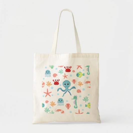 Tote Bag Motif du monde marin (Devant)