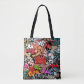 Tote Bag Motif dynamique urbain d'art de graffiti d'art de (Devant)