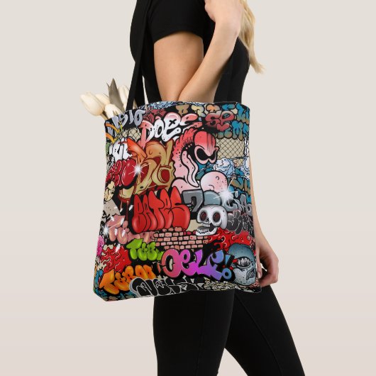 Tote Bag Motif dynamique urbain d'art de graffiti d'art de (De près)