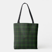 Tote Bag Motif écossais vert tartan plaid (Dos)