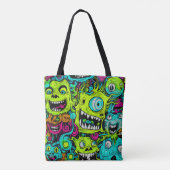 Tote Bag Motif éffrayant Green Monster (Dos)
