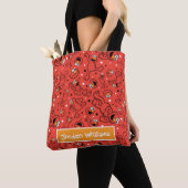 Tote Bag Motif Elmo Dancing Rouge (De près)