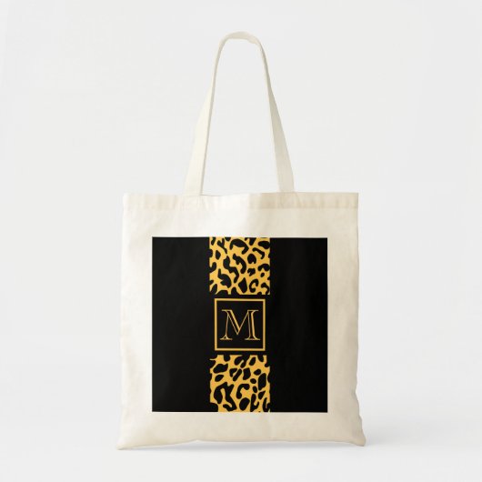Tote Bag Motif Empreinte de léopard (Devant)