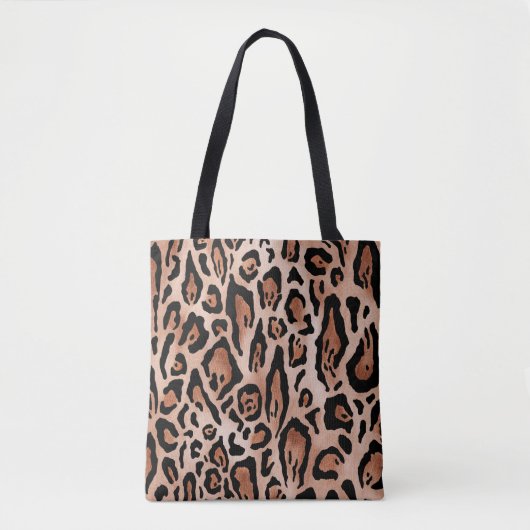 Tote Bag Motif Empreinte de léopard (Devant)