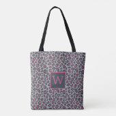 Tote Bag Motif Empreinte de léopard Chic Monogram Hot Rose  (Dos)