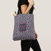 Tote Bag Motif Empreinte de léopard Chic Monogram Hot Rose  (De près)