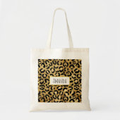 Tote Bag Motif Empreinte de léopard sauvage et exotique (Devant)