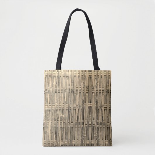 Tote Bag Motif en bambou tissé (Devant)