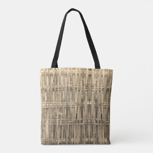 Tote Bag Motif en bambou tissé (Dos)