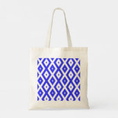 Tote Bag Motif en diamant bleu et blanc (Dos)