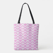 Tote Bag Motif en diamant rose et blanc (Dos)
