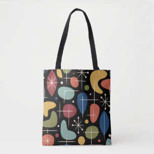 Tote Bag Motif en forme d'étoile de style Mid Century Moder