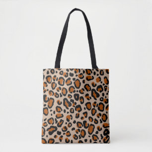 Tote Bag Motif en fourrure de léopard