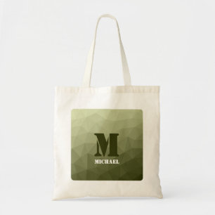 Tote Bag Motif en maille géométrique vert clair de l'armée 
