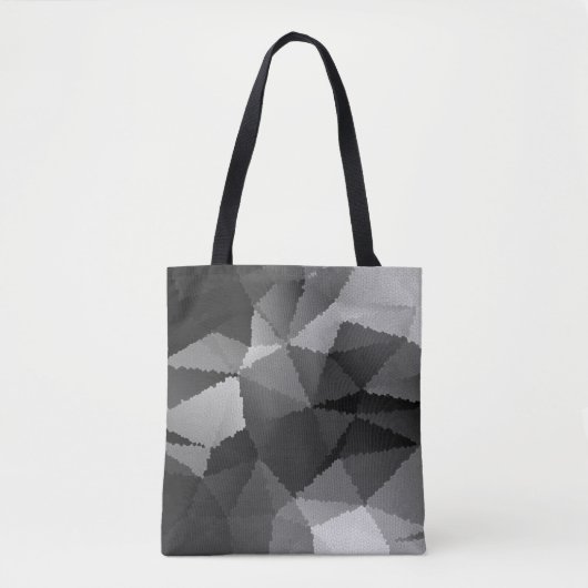 Tote Bag Motif en mosaïque noire et blanche (Devant)