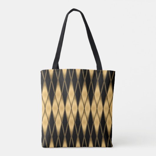 Tote Bag Motif en or et en noir (Dos)