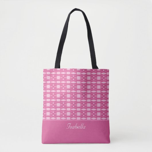 Tote Bag Motif en or rose moderne (Devant)