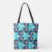 Tote Bag Motif en patchwork sans couture avec étoiles. âge  (Dos)