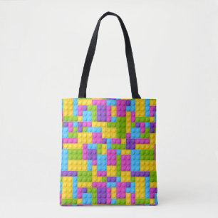 Tote Bag Motif en plastique de blocs de construction