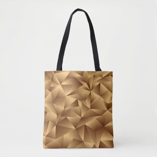 Tote Bag Motif en polygone doré de luxe (Devant)