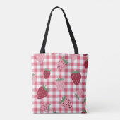 Tote Bag Motif En vichy fraise (Dos)