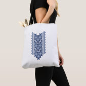 Tote Bag Motif ethnique bleu (De près)