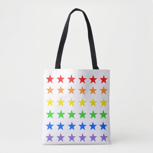 Tote Bag Motif étoilé coloré moderne (Devant)