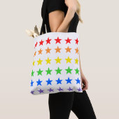 Tote Bag Motif étoilé coloré moderne (De près)
