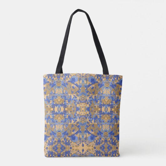 Tote Bag Motif exclusif bleu abstrait (Dos)