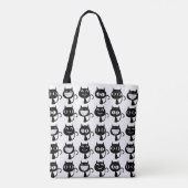 Tote Bag Motif Expressions de chats noirs mignons (Dos)