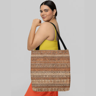 Tote Bag Motif extensible de formes et de lignes géométriqu