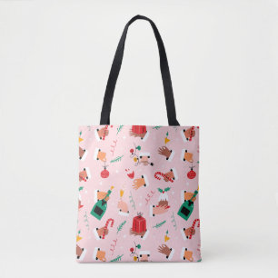 Tote Bag Motif Festif des Mains de Vacances