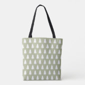 Tote Bag Motif Festive Green White Christmas Tree (Dos)