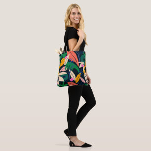 Tote Bag Motif feuille coloré, dynamique