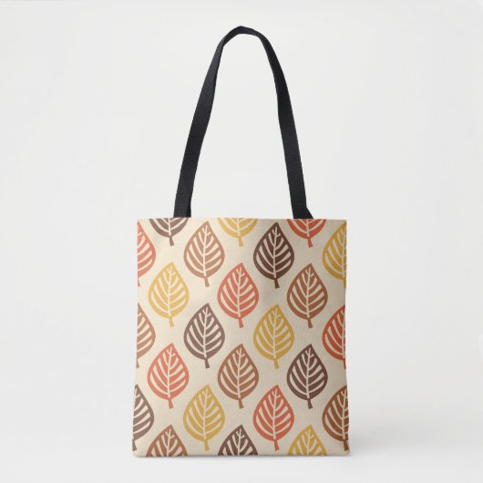Tote Bag Motif feuille d'automne aux couleurs d'automne (Devant)