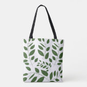 Tote Bag Motif feuille de verdure Monogramme (Dos)
