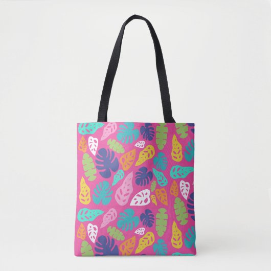 Tote Bag Motif Feuille d'été de couleur vive (Devant)