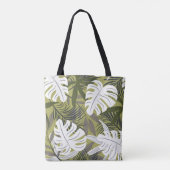 Tote Bag Motif Feuille tropical dynamique (Dos)